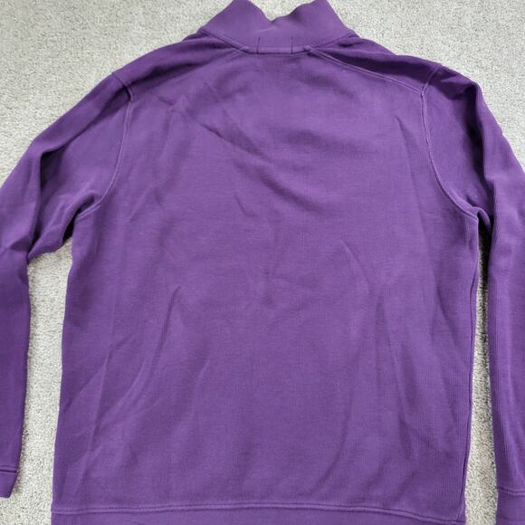 Southern Tide The Skip Jack Sweater Mens M Purple Ribbed Knit 1/4 Zip Logo - Picture 13 of 15